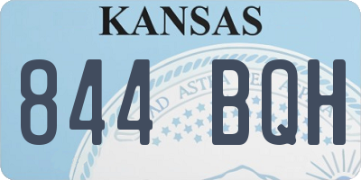 KS license plate 844BQH