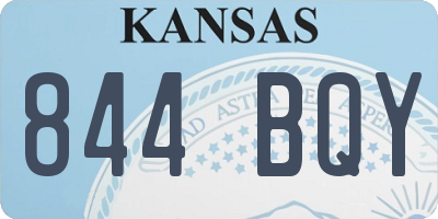 KS license plate 844BQY