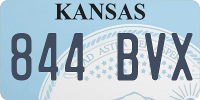KS license plate 844BVX