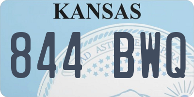 KS license plate 844BWQ