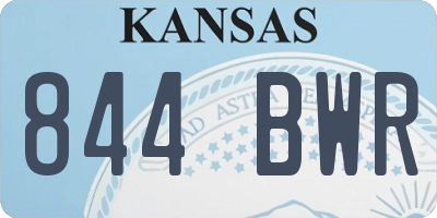 KS license plate 844BWR
