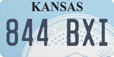 KS license plate 844BXI