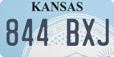 KS license plate 844BXJ