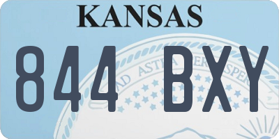 KS license plate 844BXY