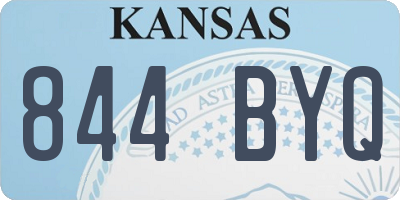 KS license plate 844BYQ