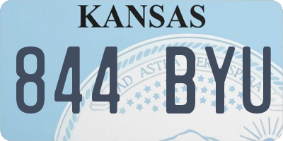 KS license plate 844BYU