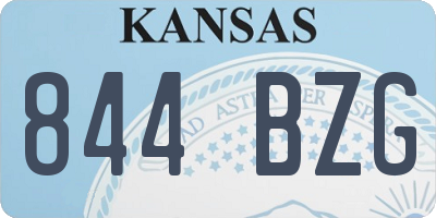KS license plate 844BZG