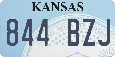 KS license plate 844BZJ