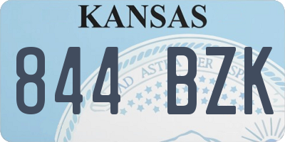 KS license plate 844BZK