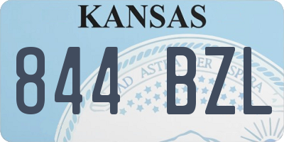 KS license plate 844BZL