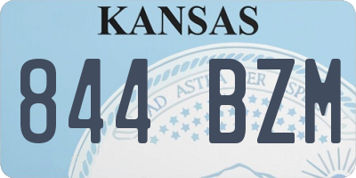 KS license plate 844BZM