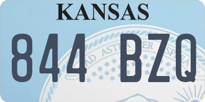 KS license plate 844BZQ