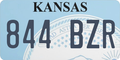 KS license plate 844BZR