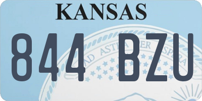 KS license plate 844BZU