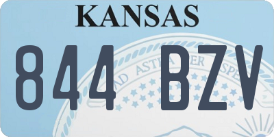 KS license plate 844BZV