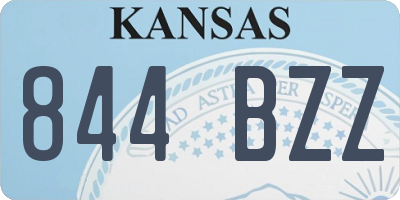 KS license plate 844BZZ