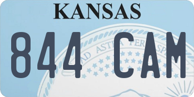 KS license plate 844CAM