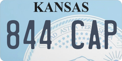 KS license plate 844CAP