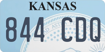 KS license plate 844CDQ