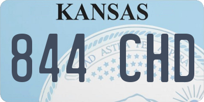 KS license plate 844CHD