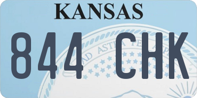 KS license plate 844CHK