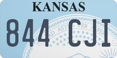 KS license plate 844CJI