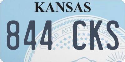 KS license plate 844CKS