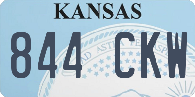 KS license plate 844CKW