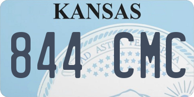 KS license plate 844CMC