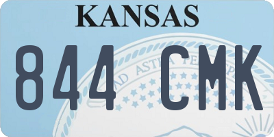 KS license plate 844CMK