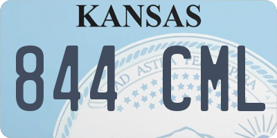 KS license plate 844CML