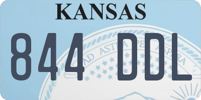 KS license plate 844DDL
