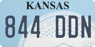 KS license plate 844DDN