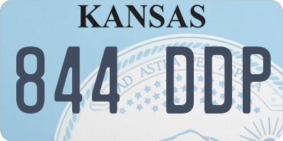 KS license plate 844DDP