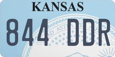 KS license plate 844DDR