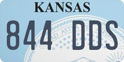 KS license plate 844DDS