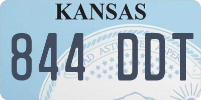 KS license plate 844DDT