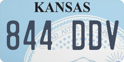 KS license plate 844DDV