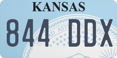 KS license plate 844DDX