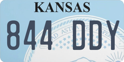 KS license plate 844DDY