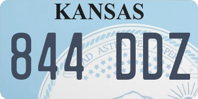 KS license plate 844DDZ