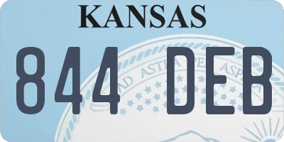 KS license plate 844DEB