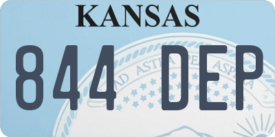 KS license plate 844DEP