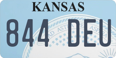 KS license plate 844DEU