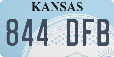 KS license plate 844DFB