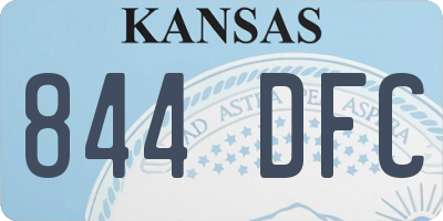 KS license plate 844DFC