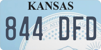 KS license plate 844DFD