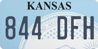 KS license plate 844DFH