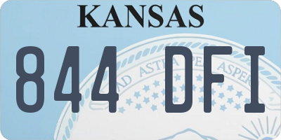 KS license plate 844DFI