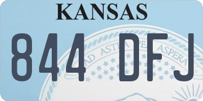 KS license plate 844DFJ